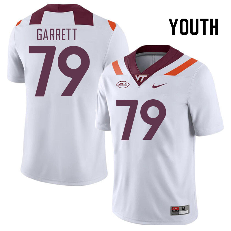 Youth #79 Johnny Garrett Virginia Tech Hokies College Football Jerseys Stitched Sale-White